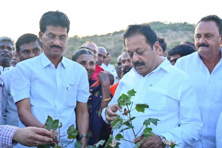 ಬಳ್ಳಾರಿ ಜಿಲ್ಲೆಯಲ್ಲಿ ಕೃಷಿ ಸಚಿವ ಚಲುವರಾಯಸ್ವಾಮಿರಿಂದ ಬರ ಪರಿಶೀಲನೆ