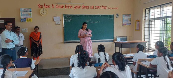District Collector Vaishali ML visited Rani Channamma Residential School