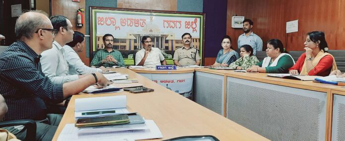 A meeting was held with Naragunda and Rona taluk administration on flood situation