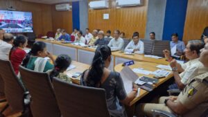 A meeting was held with Naragunda and Rona taluk administration on flood situation