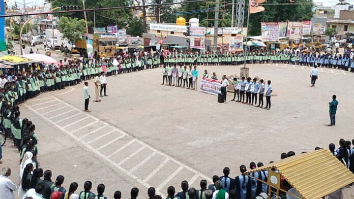 Students' agitation led by SFI to resolve various issues