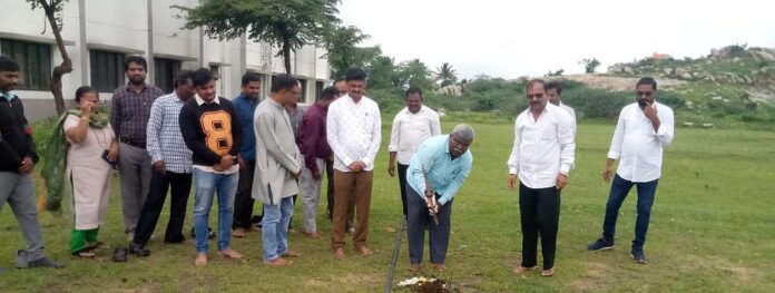 Congress president Bhoomi Puja by B.V. Sunkapura