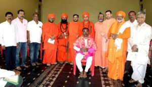 Tribute to the new president of Gadag district Sharanbasappa Gudimani
