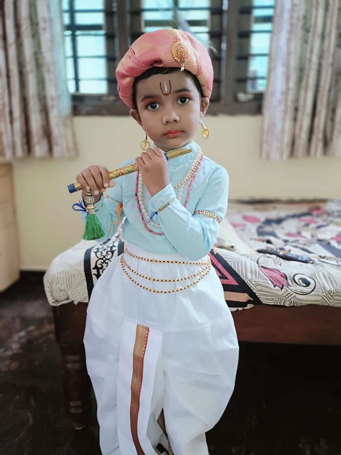 The way he drew attention by dressing up as Lord Krishna
