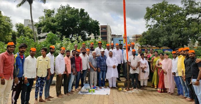 Gajananotsava Bhagava flag hoisting