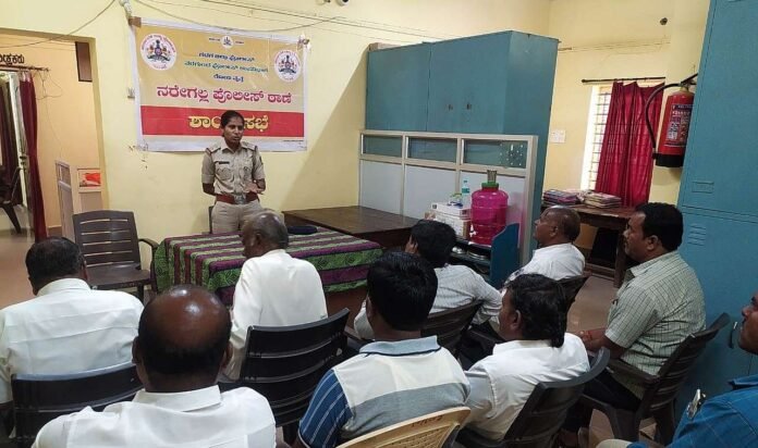 Peace meeting at Naregal station