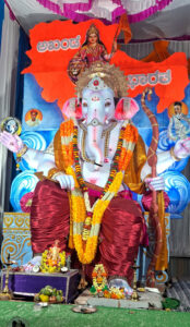 Image of Ganesha idols installed in different places of Lakshmeshwar taluk