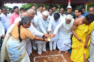 Foundation stone laying of gymnasium building works and dedication of state of the art ambulance and inauguration of new dialysis unit