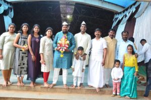 Ganesh festival celebration with family members of Channappa Nayaka