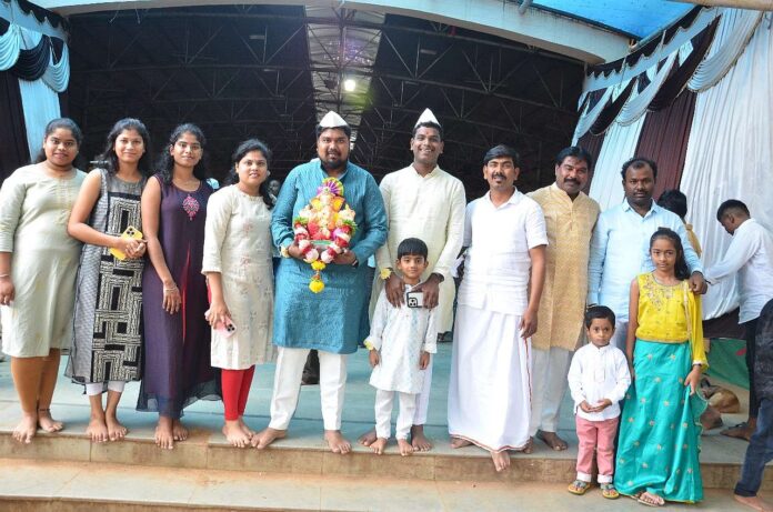 Ganesh festival celebration with family members of Channappa Nayaka