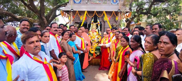 A grand welcome to the Jyoti Rath Yatra