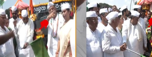 ಕಿತ್ತೂರು ಉತ್ಸವಕ್ಕೆ ಚಾಲನೆ ನೀಡುವಾಗ ಸಿದ್ದರಾಮಯ್ಯ ಬಟ್ಟೆಗೆ ತಾಕಿದ ಬೆಂಕಿ!