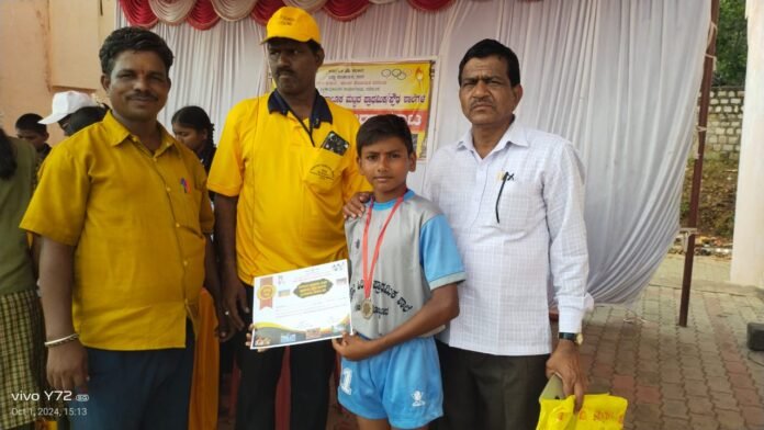 Padiappa Kalahala selected for district level in long jump