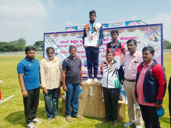 Asif S Nadaf selected for national level in triple jump