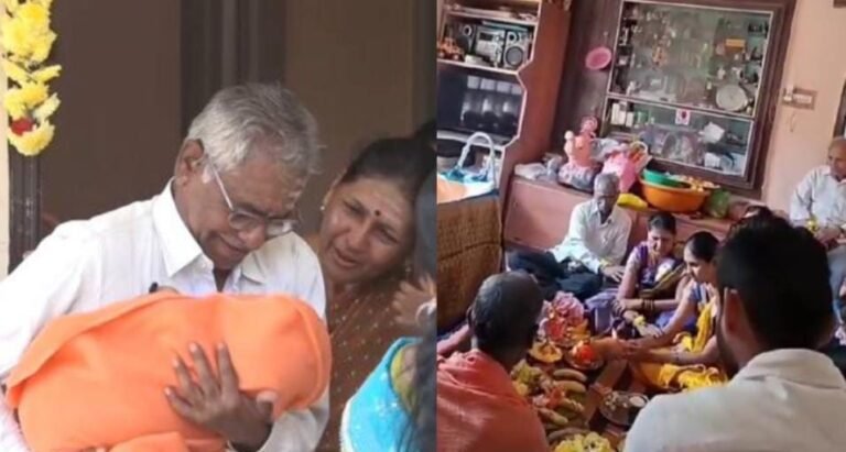 ಮನೆಗೆ ಬಂದ ರೇಣುಕಾಸ್ವಾಮಿ ಪುತ್ರ: ಮುದ್ದು ಮುಖದ ಮೊಮ್ಮಗನ ನೋಡಿ ಸಂಭ್ರಮ!