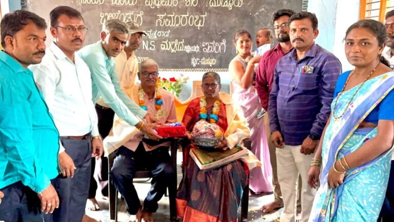 ಸೇವಾ ನಿವೃತ್ತಿ ಹೊಂದಿದ ಶಿಕ್ಷಕಿ ಎನ್.ಎಸ್. ಮಲ್ಲೇದ ಅವರಿಗೆ ಸನ್ಮಾನ