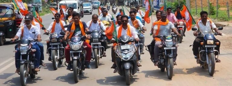 `ಜನಾಕ್ರೋಶ ಯಾತ್ರೆ’ ನಿಮಿತ್ತ ಬೈಕ್ ರ‍್ಯಾಲಿ