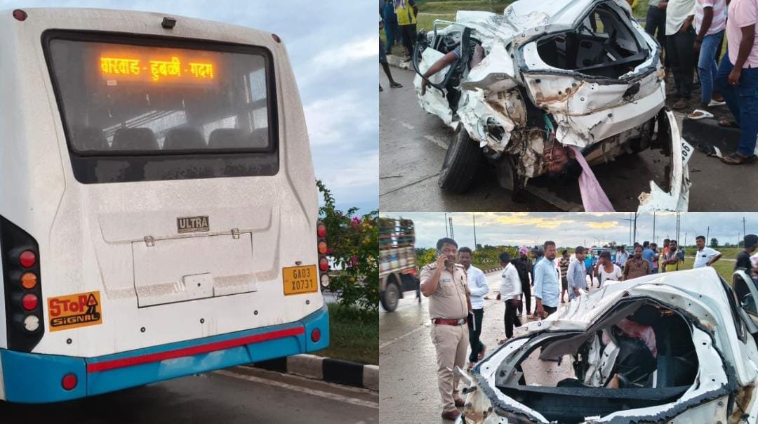 ಗದಗ ಬಳಿ ಭೀಕರ ಅಪಘಾತ; ಇಬ್ಬರು ಪೊಲೀಸರು ಸೇರಿ ಮೂವರು ಸ್ಥಳದಲ್ಲೇ ಸಾವು!