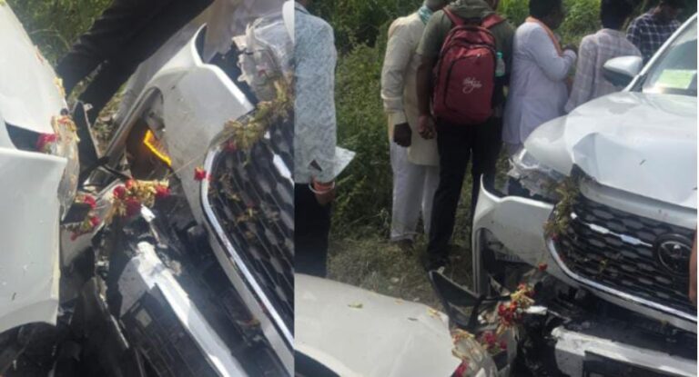 ಕಾರು ಅಪಘಾತ; ಪ್ರಾಣಾಪಾಯದಿಂದ ಪಾರಾದ ಸಿಂದಗಿ ಶಾಸಕ
