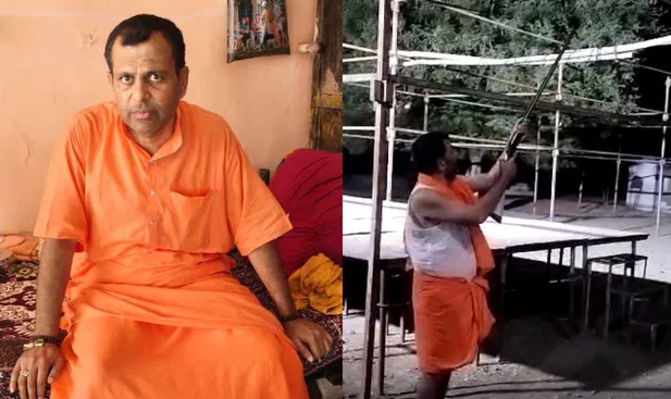 ಗಾಳಿಯಲ್ಲಿ ಗುಂಡು ಹಾರಿಸಿ ಬಿಲ್ಡಪ್ ಕೊಟ್ಟ ಶಾಂತಲಿಂಗ ಸ್ವಾಮೀಜಿ!