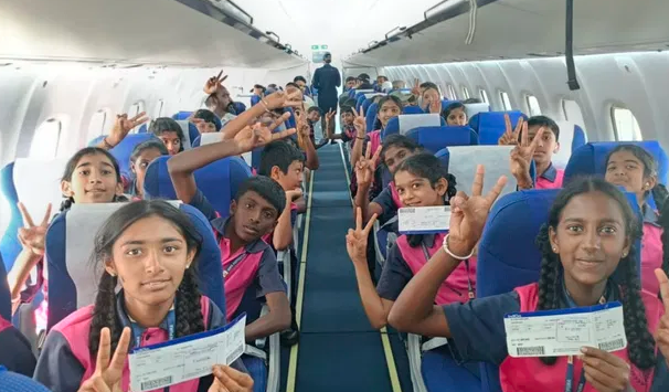 ಚಿಕ್ಕಮಗಳೂರು: ಮುತ್ತಿಗೆಪುರ ಸರ್ಕಾರಿ ಶಾಲಾ ಮಕ್ಕಳಿಗೆ ವಿಮಾನಯಾನ ಭಾಗ್ಯ!