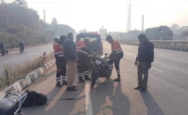 ಭೀಕರ ರಸ್ತೆ ಅಪಘಾತ; ಬೈಕ್ ಸವಾರ ಸ್ಥಳದಲ್ಲೇ ಸಾವು!
