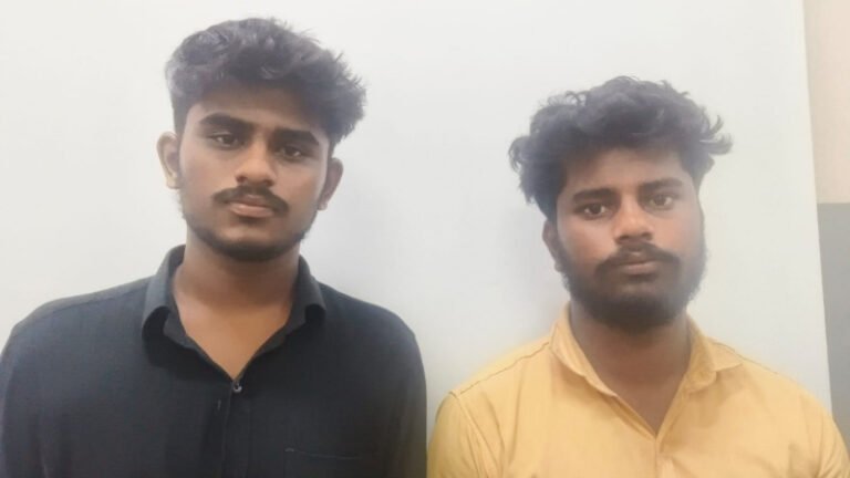 ಮನೆಮುಂದೆ ನಿಲ್ಲಿಸಿದ್ದ ಗ್ಯಾಸ್ ಸರಬರಾಜು ವಾಹನದಿಂದ ಸಿಲಿಂಡರ್ ಕಳ್ಳತನ: ಇಬ್ಬರು ಆರೋಪಿಗಳ ಬಂಧನ