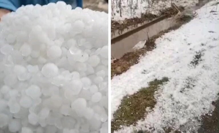 ಗದಗ| ಮಲ್ಲಾಪೂರದಲ್ಲಿ ಭಾರೀ ಆಲಿಕಲ್ಲು ಮಳೆ, ಹಿಮಪಾತದಂತ ದೃಶ್ಯ – ಅಚ್ಚರಿಗೊಂಡ ಗ್ರಾಮಸ್ಥರು!