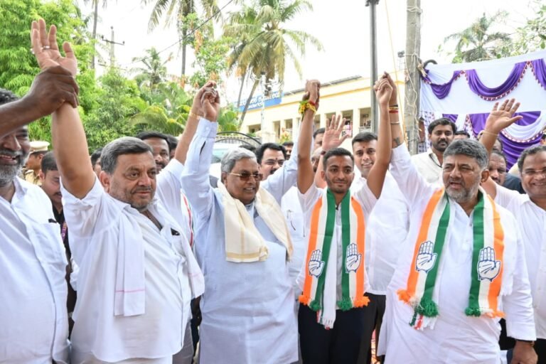 ನಮ್ಮ ಸರ್ಕಾರದ ಜನಪರ ಕಾರ್ಯಕ್ರಮ, ಶಾಮನೂರು ಶಿವಶಂಕರಪ್ಪ ಅವರ ಕೊಡುಗೆಯಿಂದ ಸಮರ್ಥ್ ಅವರು ಗೆಲ್ಲಲಿದ್ದಾರೆ: ಡಿ.ಕೆ. ಶಿವಕುಮಾರ್