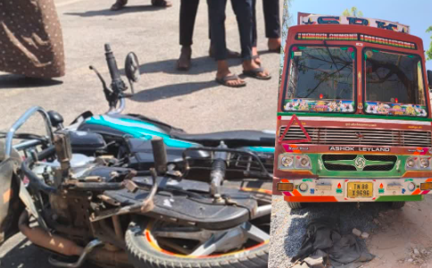 ವಿಜಯನಗರದಲ್ಲಿ ಭೀಕರ ಅಪಘಾತ: ಲಾರಿ ಹರಿದು ಅಜ್ಜ–ಮೊಮ್ಮಗಳು ಸ್ಥಳದಲ್ಲೇ ಸಾವು!