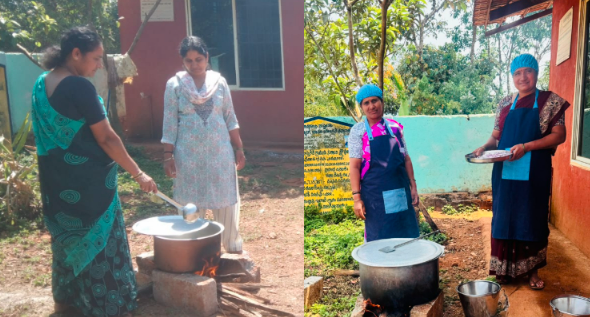 ಶಾಲೆ ಬಿಸಿಯೂಟಕ್ಕೂ ಗ್ಯಾಸ್ ಕೊರತೆ: ಸೌದೆ ಒಲೆಯಲ್ಲೇ ಅಡುಗೆ ಮಾಡಿದ ಸಿಬ್ಬಂದಿ!