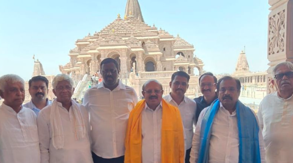 ಅಯೋಧ್ಯೆ ರಾಮಮಂದಿರಕ್ಕೆ ಭೇಟಿ ನೀಡಿದ ಕಾಂಗ್ರೆಸ್ ಹಿರಿಯ ಶಾಸಕರು!