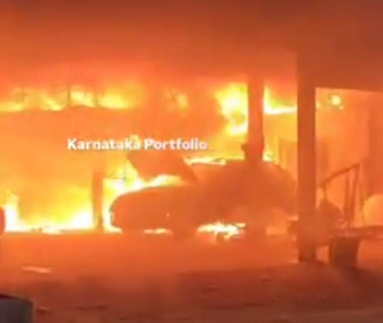 ಗ್ಯಾರೇಜ್ ನಲ್ಲಿ ಅಗ್ನಿ ಅವಘಡ: ಸುಟ್ಟು ಕರಕಲಾದ ಐಷಾರಾಮಿ ಕಾರುಗಳು!