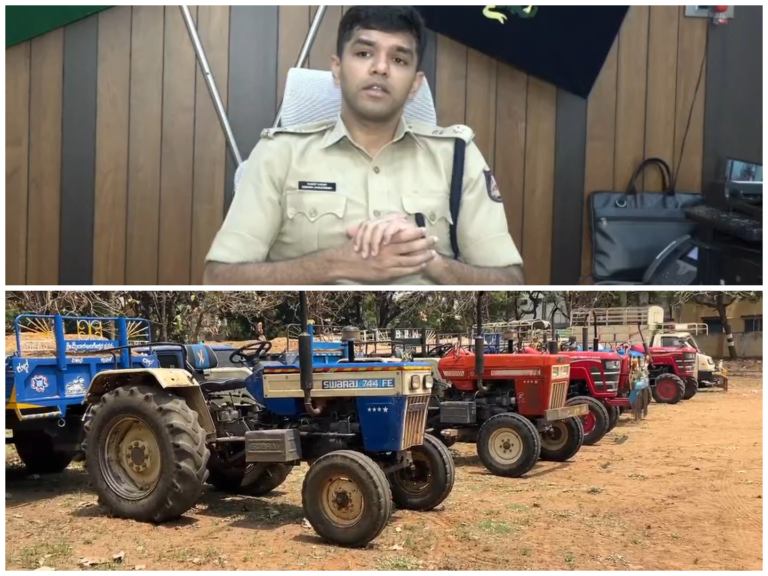 ತುಂಗಭದ್ರೆಯಲ್ಲಿ ಅಕ್ರಮ ಮರಳು ದಂಧೆ: ಪೊಲೀಸರ ದಾಳಿ! ಎಸ್ಪಿ ಖಡಕ್ ವಾರ್ನಿಂಗ್ ಬಳಿಕ ಟ್ರ್ಯಾಕ್ಟರ್ʼಗಳ ಸೀಜ್
