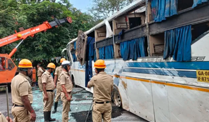 ಅಂಕೋಲಾದಲ್ಲಿ ಭೀಕರ ಬಸ್ ಅಪಘಾತ; ಸೀಬರ್ಡ್ ಲಕ್ಸುರಿ ಬಸ್ ಪಲ್ಟಿ, ಓರ್ವ ಸಾವು-21 ಮಂದಿಗೆ ಗಾಯ