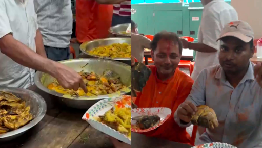 ಪಶ್ಚಿಮ ಬಂಗಾಳದಲ್ಲಿ ಬಿಜೆಪಿ ಐತಿಹಾಸಿಕ ಗೆಲುವು: ಮೀನೂಟ ಬಡಿಸಿ ಕಾರ್ಯಕರ್ತರ ಸಂಭ್ರಮಾಚರಣೆ