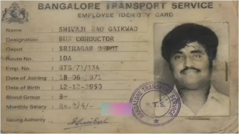 ಬಸ್‌ನಲ್ಲಿ ಟಿಕೆಟ್ ಕೊಡ್ತಿದ್ದ ‘ಶಿವಾಜಿ ರಾವ್’: ವೈರಲ್ ಆದ ತಲೈವಾ ರಜನಿಕಾಂತ್‌ನ ಅಪರೂಪದ ಐಡಿ ಕಾರ್ಡ್!