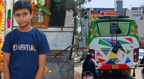 ರಸ್ತೆ ದಾಟುವಾಗಲೇ ದುರಂತ: ತಲೆ ಸುತ್ತಿ ಬಿದ್ದ ವಿದ್ಯಾರ್ಥಿ ಮೇಲೆ ಬಸ್ ಹರಿದು ಸಾವು!