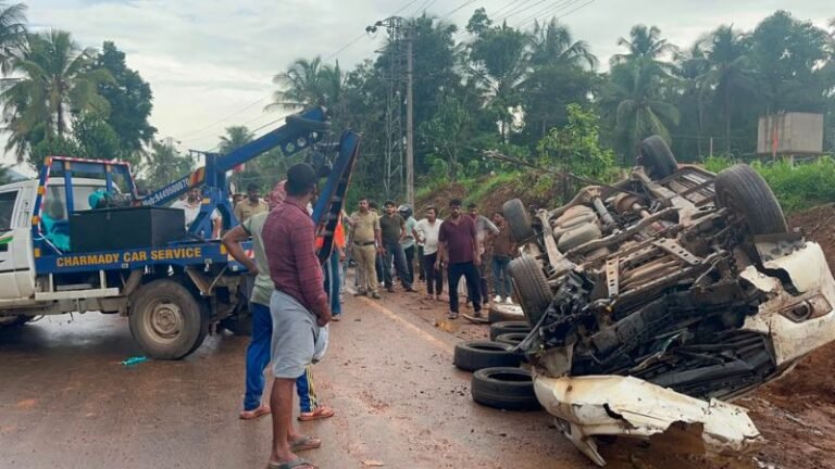 ಧರ್ಮಸ್ಥಳ ಬುರುಡೆ ಕೇಸ್ ತನಿಖೆ ನಡುವೆ ಅವಘಡ: ಎಸ್‌ಐಟಿ ಎಸ್ಪಿ ಸೈಮನ್ ಪ್ರಯಾಣಿಸುತ್ತಿದ್ದ ಕಾರು ಅಪಘಾತ