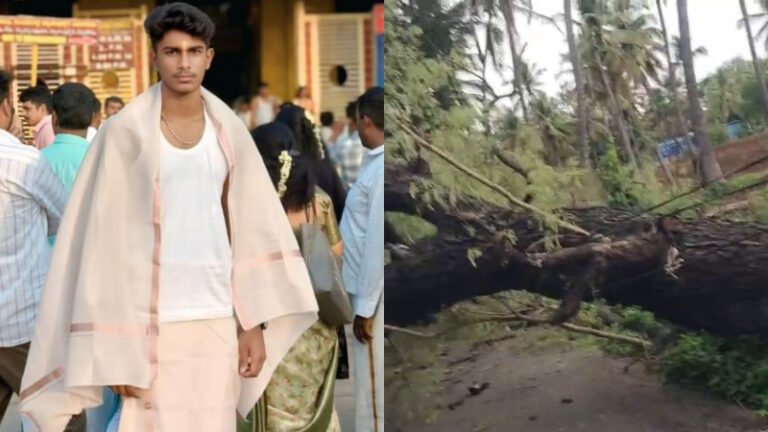 ಬೈಕ್‌ನಲ್ಲಿ ತೆರಳುತ್ತಿದ್ದಾಗ ಮರ ಬಿದ್ದು ಯುವಕ ಸ್ಥಳದಲ್ಲೇ ಸಾವು