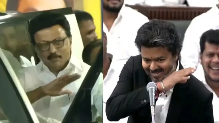 ‘ರೀಲ್ ಅಲ್ಲ, ರಿಯಲ್ ಪಕ್ಷ’: ವಿಪಕ್ಷಗಳಿಗೆ ವಿಜಯ್ ತಿರುಗೇಟು, ವೈರಲ್ ಸಂಜ್ಞೆಯ ಮೂಲಕ ರಾಜಕೀಯ ಸಂದೇಶ