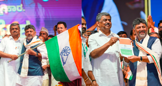 ಪ್ಯಾಲೆಸ್ ಗ್ರೌಂಡ್ಸ್ʼನಲ್ಲಿ KPCC ಪದಗ್ರಹಣ ಸಮಾರಂಭ: ಕಾಂಗ್ರೆಸ್ ನಾಯಕರ ಸಮ್ಮುಖದಲ್ಲಿ ಬಿ.ಕೆ. ಹರಿಪ್ರಸಾದ್ ಅಧಿಕಾರ ಸ್ವೀಕಾರ