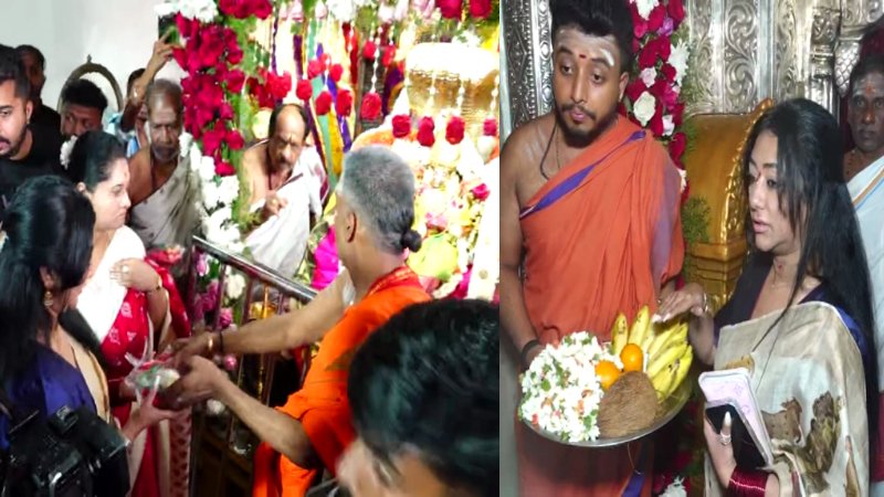 ಚಾಮುಂಡಿ ತಾಯಿ ಸನ್ನಿಧಿಯಲ್ಲಿ ವಿಜಯಲಕ್ಷ್ಮಿ: ಆಷಾಢ ಶುಕ್ರವಾರ ವಿಶೇಷ ಪೂಜೆ ಸಲ್ಲಿಸಿದ ದರ್ಶನ್ ಪತ್ನಿ
