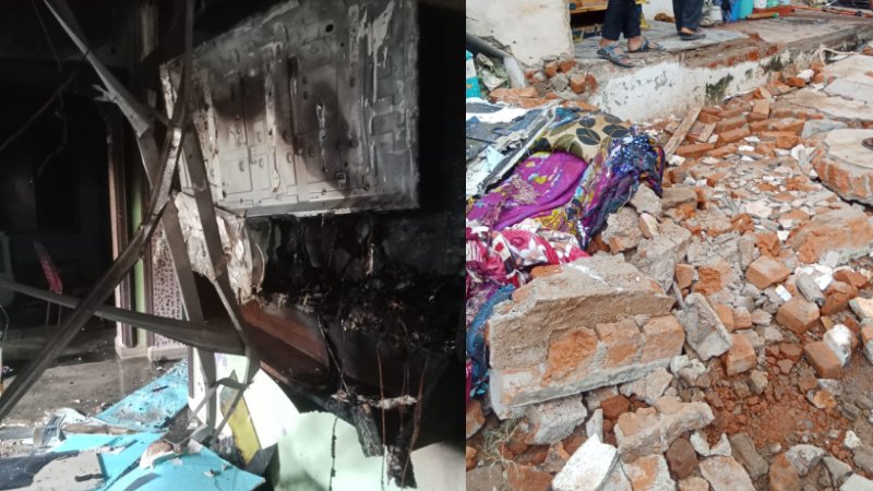 ಗ್ಯಾಸ್ ಸೋರಿಕೆ ಬಳಿಕ ಭಾರೀ ಸ್ಫೋಟ: ಅಣ್ಣಿಗೇರಿಯಲ್ಲಿ ಮನೆಗೆ ಹಾನಿ, ಮೂವರು ಆಸ್ಪತ್ರೆಗೆ ದಾಖಲು
