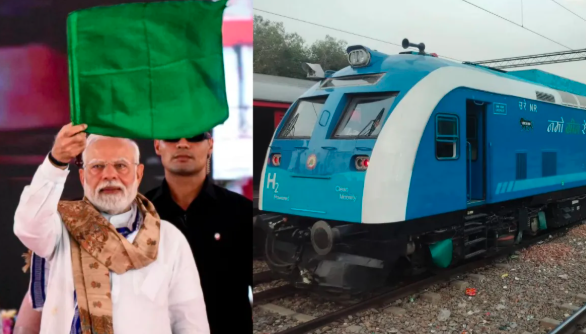 ಭಾರತದ ಮೊದಲ ಹೈಡ್ರೋಜನ್ ಚಾಲಿತ ರೈಲಿಗೆ ಪ್ರಧಾನಿ ಮೋದಿ ಚಾಲನೆ