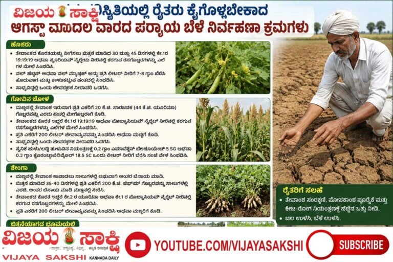 ಬರದ ಸಂಕಷ್ಟದಲ್ಲಿ ರೈತರಿಗೆ ಕೃಷಿ ಇಲಾಖೆ ಸಲಹೆ