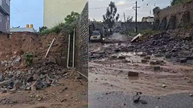 ಆನೇಕಲ್‌ನಲ್ಲಿ ಭಾರಿ ಮಳೆಗೆ ಖಾಸಗಿ ಶಾಲೆಯ ಗೋಡೆ ಕುಸಿತ; ಇಂದು ಶಾಲೆಗೆ ರಜೆ ಘೋಷಣೆ