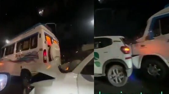 ಏರ್‌ಪೋರ್ಟ್‌ ರಸ್ತೆಯಲ್ಲಿ ಭೀಕರ ಸರಣಿ ಅಪಘಾತ: 6 ವಾಹನಗಳು ಜಖಂ, ತಪ್ಪಿದ ಭಾರೀ ದುರಂತ