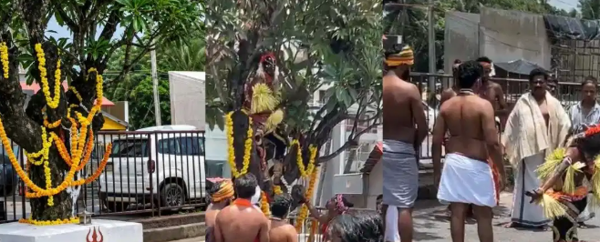 ಅಂಡರ್‌ಪಾಸ್‌ಗಾಗಿ ಪುರಾತನ ಮರ ತೆರವಿಗೆ NHAI ಸೂಚನೆ: ಉಗ್ರರೂಪಿ ರಾಹುಗುಳಿಗನಿಂದ ಎಚ್ಚರಿಕೆ