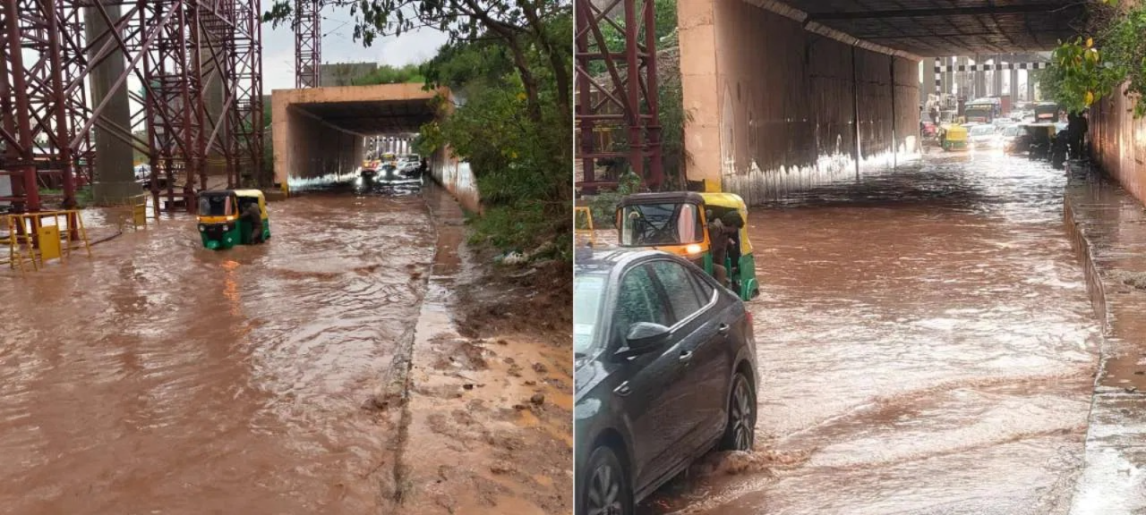 ಬೆಂಗಳೂರಲ್ಲಿ ಮತ್ತೆ ವರುಣನ ಅಬ್ಬರ; ಹಲವೆಡೆ ಜಲಾವೃತ, ವಾಹನ ಸವಾರರು ಹೈರಾಣು!